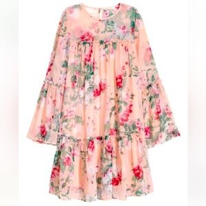 H&M FLORAL ORGANZA DRESSES NEW WITH TAGS SIZE US12 pink